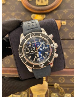 2013 BREITLING SUPEROCEAN CHRONOGRAPH REF M2000 BLACK DIAL 46MM QUARTZ WATCH -FULL SET-