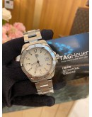 (LIKE NEW) 2014 TAG HEUER AQUARACER REF WAY1111 WHITE DIAL 40.5MM QUARTZ WATCH -FULL SET-