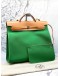 (UNUSED) 2016 HERMES HERBAG ZIP 39 TOP HANDLE AND SHOULDER BAG IN GREEN TOILE CANVAS AND NATURAL TAN VACHE HUNTER -FULL SET-