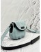 MARC BY MARC JACOBS NATASHA MINI CROSSBODAY BAG IN LIGHT BLUE AND BLACK PEBBLED LEATHER