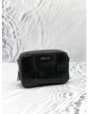 (LIKE NEW) PRADA BLACK WATERSNAKE MINI CAMERA BAG -FULL SET-