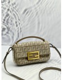 (LIKE NEW) FENDI BAGUETTE CHENILLE VITELLO SETA FF MINI CHAIN BAG 