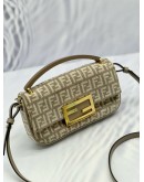 (LIKE NEW) FENDI BAGUETTE CHENILLE VITELLO SETA FF MINI CHAIN BAG 