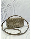 (LIKE NEW) FENDI BAGUETTE CHENILLE VITELLO SETA FF MINI CHAIN BAG 