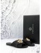 VERSACE CROSS STRAP BEJEWELED FLATS SIZE 36 IN BLACK -FULL SET-