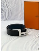 (LIKE NEW) HERMES REVERSIBLE BELT H BUCKLE SHW 