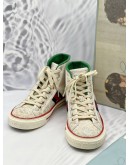 (LIKE NEW) GUCCI FLORAL 1977 TENNIS HIGH TOP SNEAKERS -FULL SET- 