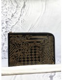 (LIKE NEW) VERSACE STUDDED LEATHER CLUTCH -FULL SET-