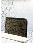 (LIKE NEW) VERSACE STUDDED LEATHER CLUTCH -FULL SET-