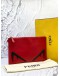 (LIKE NEW) FENDI MONSTER EYES CLUTCH IN RED CALFSKIN LEATHER -FULL SET-