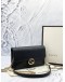 (LIKE NEW) GUCCI ICON GG INTERLOCKING WALLET ON CHAIN IN BLACK CALFSKIN LEATHER -FULL SET- 