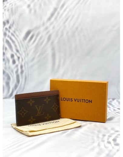 (LIKE NEW) LOUIS VUITTON CARD HOLDER MONOGRAM CANVAS - FULL SET -