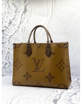 (LIKE NEW) 2020 LOUIS VUITTON ON THE GO MM BROWN MONOGRAM CANVAS TOTE BAG 