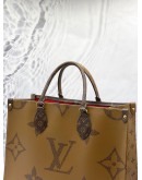 (LIKE NEW) 2020 LOUIS VUITTON ON THE GO MM BROWN MONOGRAM CANVAS TOTE BAG 