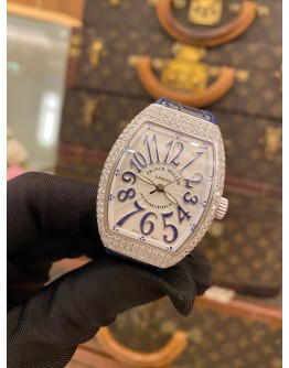 (UNUSED) 2020 FRANCK MULLER VANGUARD REF V32SC FACTORY DIAMONDS 32MM AUTOMATIC WATCH -FULL SET-