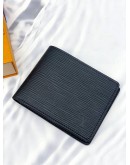 (UNUSED) LOUIS VUITTON BLACK EPI LEATHER SLENDER WALLET -FULL SET-