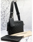(BRAND NEW) LOUIS VUITTON TRIO MESSENGER BAG IN BLACK AND GREY MONOGRAM ECLIPSE CANVAS -FULL SET-