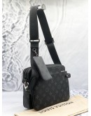 (BRAND NEW) LOUIS VUITTON TRIO MESSENGER BAG IN BLACK AND GREY MONOGRAM ECLIPSE CANVAS -FULL SET-
