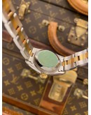 ROLEX OYSTER PERPETUAL 26 REF 67193 HALF 18K 750 YELLOW GOLD WHITE ROMAN NUMERALS DIAL 26MM AUTOMATIC WATCH -FULL SET-