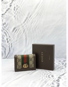 (LIKE NEW) GUCCI GG SUPREME WEB STRIPE WALLET 