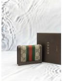 (LIKE NEW) GUCCI GG SUPREME WEB STRIPE WALLET 