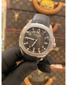 (UNUSED) 2015 PATEK PHILIPPE AQUANAUT REF 5167A NO POLISH BLACK DIAL 40MM AUTOMATIC WATCH -FULL SET-