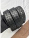 BOTTEGA VENETA BLACK INTRECCIATO LEATHER BUCKLE  