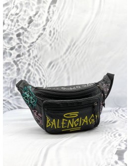 BALENCIAGA GRAFFITI EXPLORER BELT BAG 