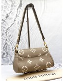 (LIKE NEW) LOUIS VUITTON FAVORITE WITH REMOVABLE AND ADJUSTABLE STRAP IN TOURTELLE AND CREAM BICOLOR MONOGRAM EMPREINTE LEATHER -FULL SET-