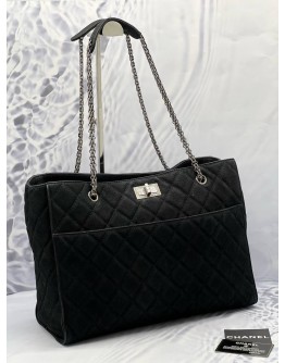 CHANEL REISSUE BLACK CHAIN TOTE BAG 