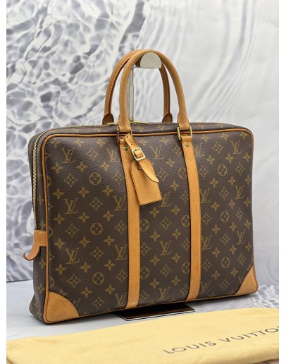 LOUIS VUITTON MONOGRAM DOCUMENT VOYAGER BRIEFCASE BAG 