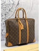 LOUIS VUITTON MONOGRAM DOCUMENT VOYAGER BRIEFCASE BAG 