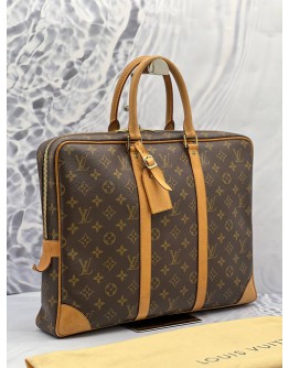 LOUIS VUITTON MONOGRAM DOCUMENT VOYAGER BRIEFCASE BAG 