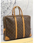 LOUIS VUITTON MONOGRAM DOCUMENT VOYAGER BRIEFCASE BAG 