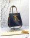 LOUIS VUITTON NEONOE BLUE EPI LEATHER BUCKET BAG WITH YELLOW LEATHER TRIM