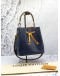 LOUIS VUITTON NEONOE BLUE EPI LEATHER BUCKET BAG WITH YELLOW LEATHER TRIM