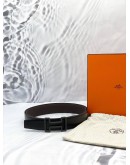 (LIKE NEW) HERMES TONIGHT COLOR BELT BUCKLE & REVERSIBLE LEATHER STRAP SIZE 115 -FULL SET-