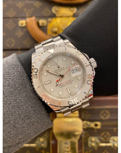 (LIKE NEW) 2010 ROLEX YACHT-MASTER DATE REF 16622 SILVER DIAL 40MM AUTOMATIC WATCH 