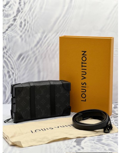 LOUIS VUITTON BLACK MONOGRAM TAURILLON SOFT TRUNK WALLET MICROCHIP - FULL SET-