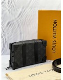 LOUIS VUITTON BLACK MONOGRAM TAURILLON SOFT TRUNK WALLET MICROCHIP - FULL SET-
