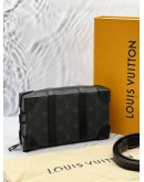 LOUIS VUITTON BLACK MONOGRAM TAURILLON SOFT TRUNK WALLET MICROCHIP - FULL SET-