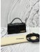 (UNUSED) JACQUEMUS THE BAMBINO TOP HANDLE AND CROSSBODY BAG IN BLACK CALFSKIN LEATHER