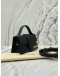 (UNUSED) JACQUEMUS THE BAMBINO TOP HANDLE AND CROSSBODY BAG IN BLACK CALFSKIN LEATHER