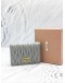 MIU MIU MATELASSE NAPPA LEATHER WALLET IN GREY