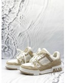 (LIKE NEW) LOUIS VUITTON TRAINER SNEAKERS SIZE 37 IN BEIGE 