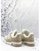 (LIKE NEW) LOUIS VUITTON TRAINER SNEAKERS SIZE 37 IN BEIGE 