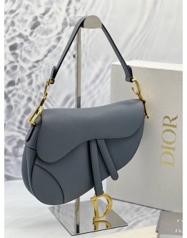 (LIKE NEW) CHRISTIAN DIOR SADDLE BAG IN SKY BLUE -FULL SET- 