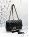 (LIKE NEW) CHANEL CHEVRON BLACK LAMBSKIN LEATHER MINI RETANGULAR GOLD HARDWARE CHAIN FLAP BAG