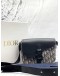 (LIKE NEW) CHRISTIAN DIOR SMALL SADDLE FLAP MESSENGER BAG IN BEIGE AND BLACK DIOR OBLIQUE JACQUARD WITH BLACK GRAINED CALFSKIN LEATHER -FULL SET-