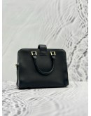 YSL SAINT LAURENT BABY CABAS TOP HANDLE BAG WITH STRAP IN BLACK CALFSKIN LEATHER